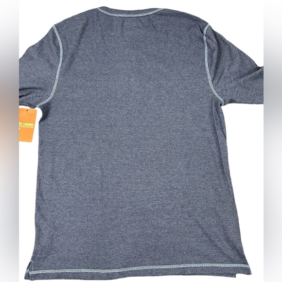 Men’s NWT Reel Legends Long Sleeve Shirt Size M Thermal Button Collar Blue - Picture 6 of 9